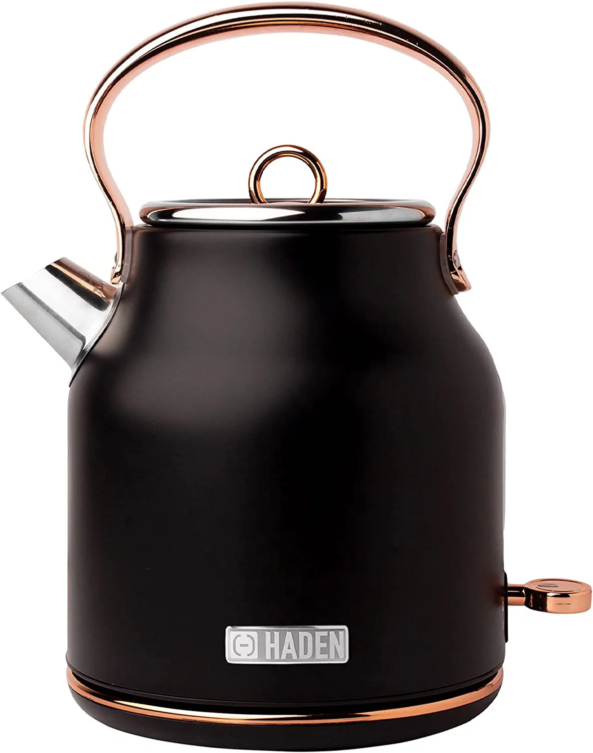 Haden Heritage Stainless Steel Electric Tea Kettle w/ Toaster, Black/Copper