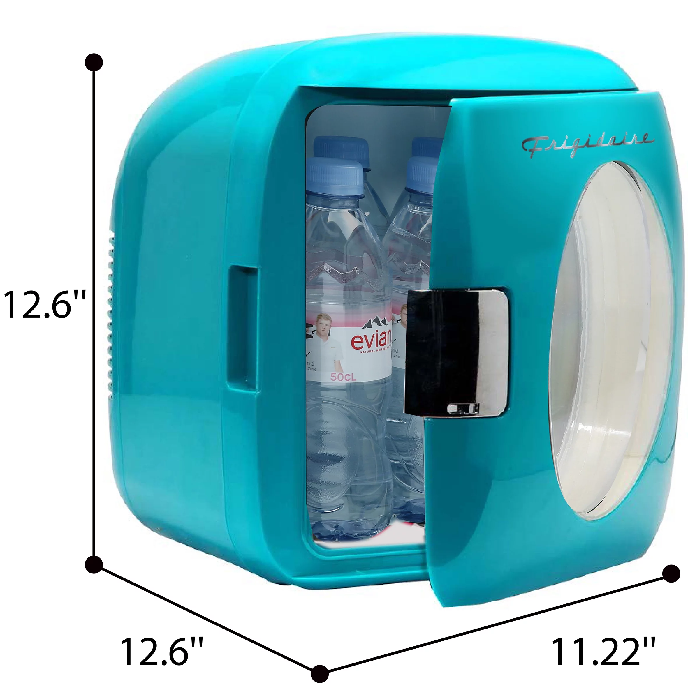 Frigidaire Portable Retro 12-Can Mini Beverage/Skincare Mini Personal Fridge Cooler, EFMIS462, Blue