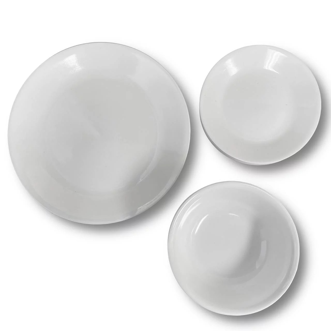 Corelle Winter Frost White 24-Piece Set, Dinnerware Set, Vitrelle Glass, Service for 8