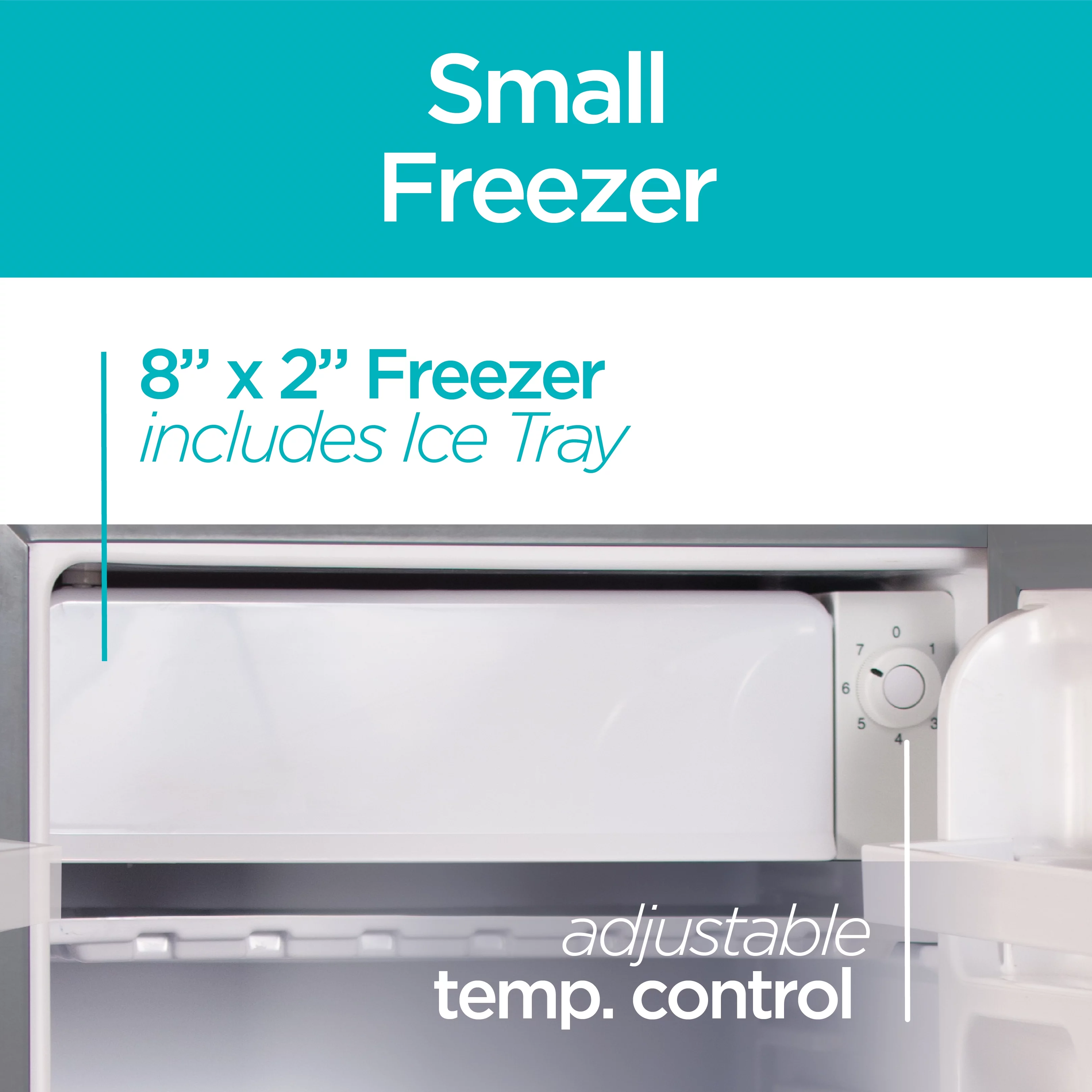 BLACK+DECKER BCRK25V 2.5 cu. ft. Energy Star Refrigerator with Freezer, Silver