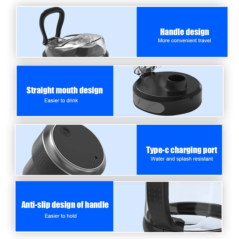 Dadypet Drink Blender,Belly Bottle Sport Portable 68oz drink BPA-Free Personal-Size Belly Kitchen Portable 68oz USB Smoothies 18000RPM BPA-Free Re able Juice Shakes Smoothies 18000RPM USB Re able