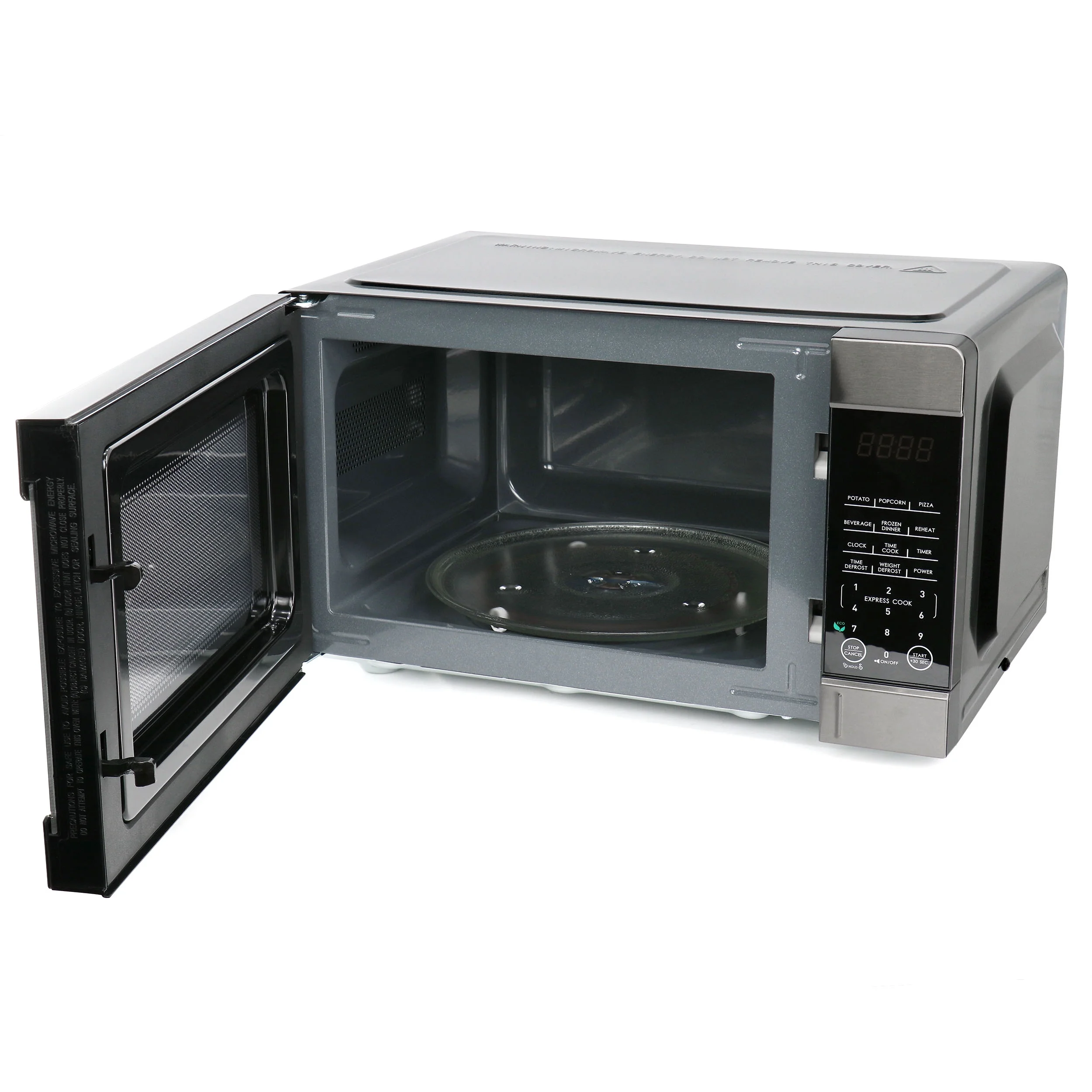 Galanz 0.9 Cubic feet 10 Level 900 Watt Countertop Microwave in Gray