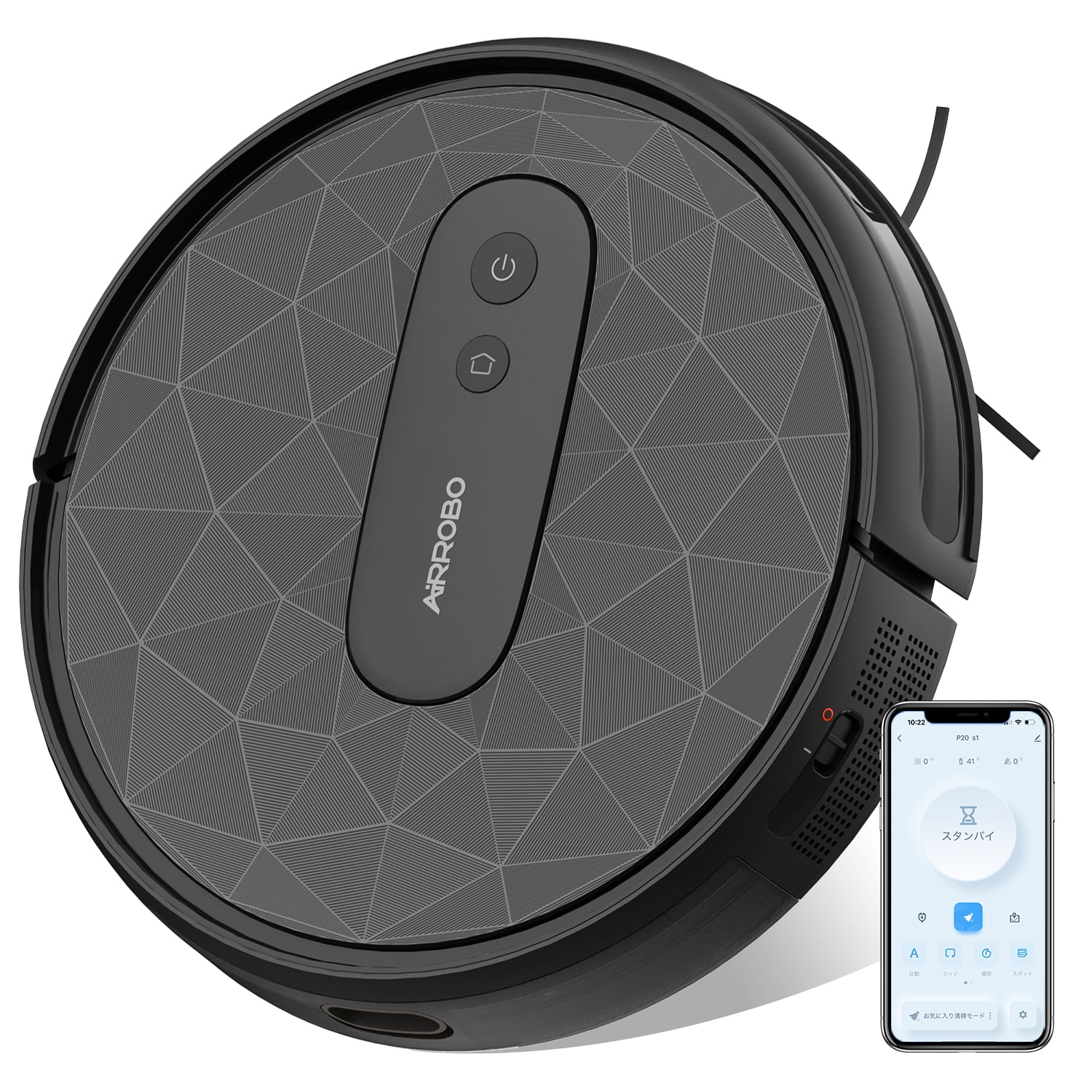 AIRROBO Robot Vacuum Wi-Fi Connected 2800Pa Suction Quiet Super Thin Self-Charging Robotic Vacuums App Control, P20