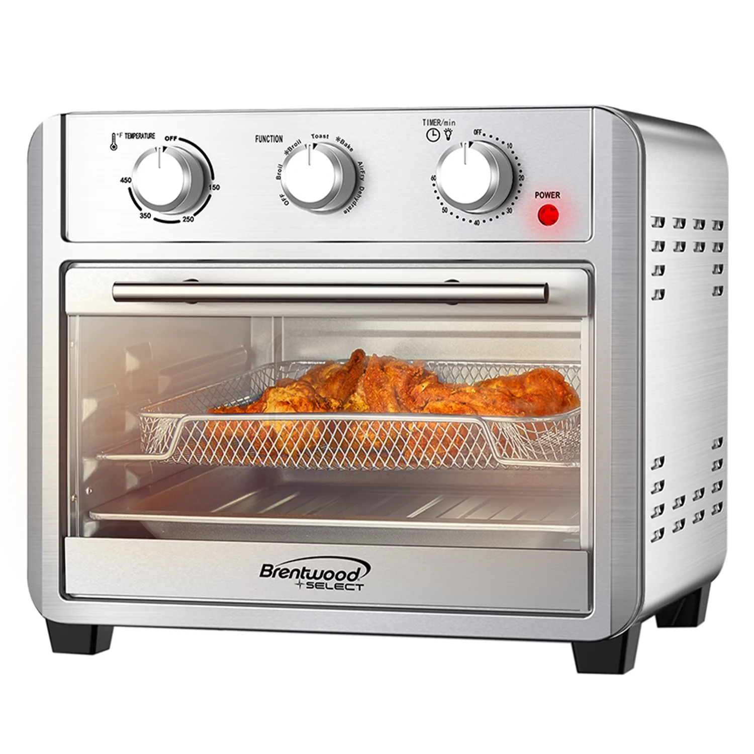 Brentwood Select 24-Qt. 1,700-Watt Stainless Steel Convection Air Fryer Toaster Oven