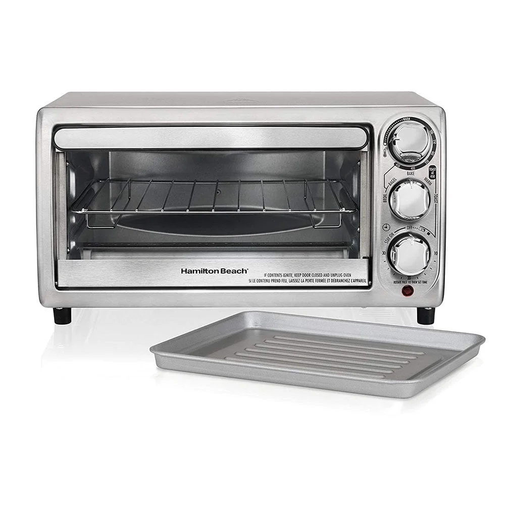 4-Slice Toaster Oven - Silver