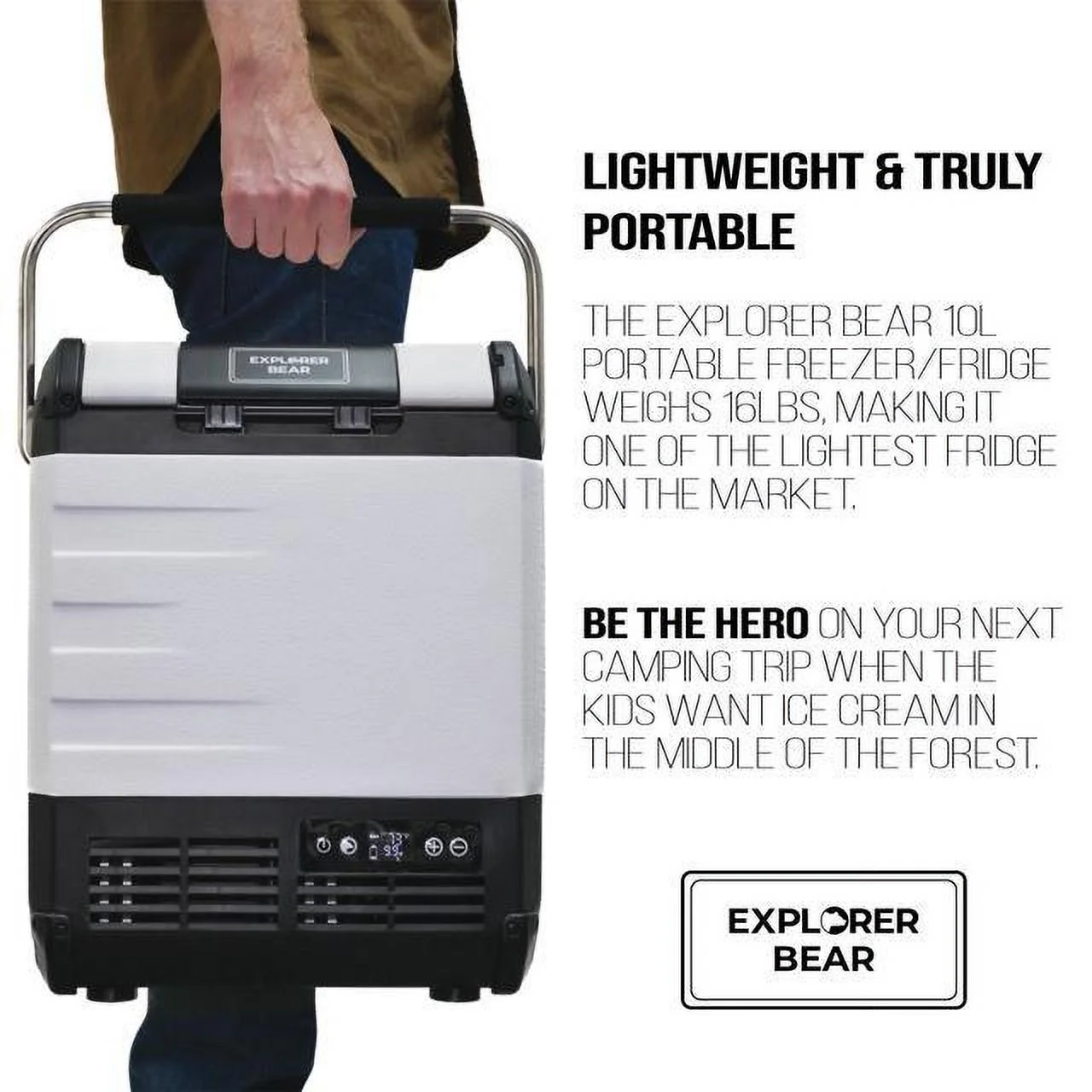 Explorer Bear UR10W 10.5QT/10L 12/24V Portable Battery Powered Electric Cooler