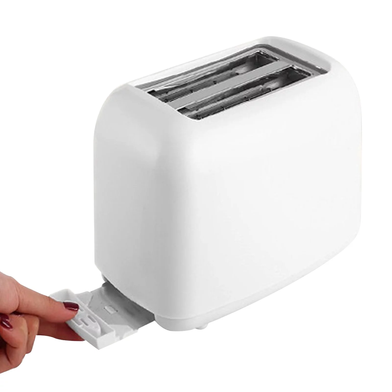 Big sale 650W Toaster with Double Wide Slots 6 Gears White Bread Toast Machine for Home Breakfast US 110V