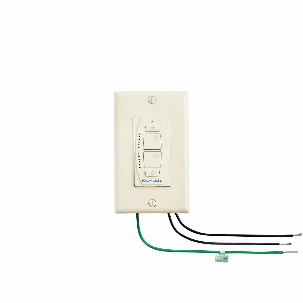 Kichler 370036WHTR Fan Accessory 6 Speed DC Wall Transmitter in White Material (Not Painted)