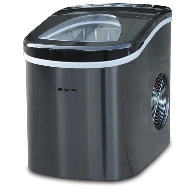 26 lb. Countertop Ice Maker, Black/ Stainless Steel