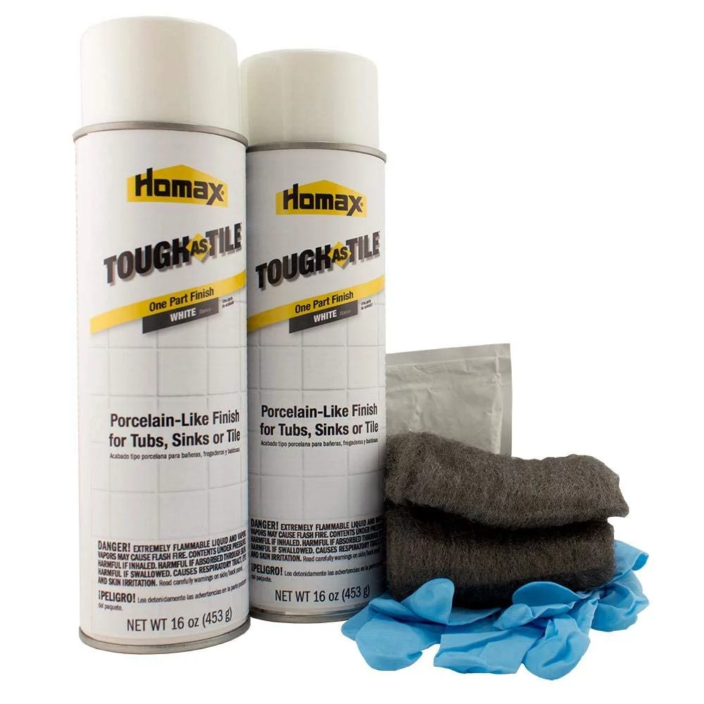 Homax 3158 26 oz Tough as Tile Epoxy Enamel Brush On Paint, White