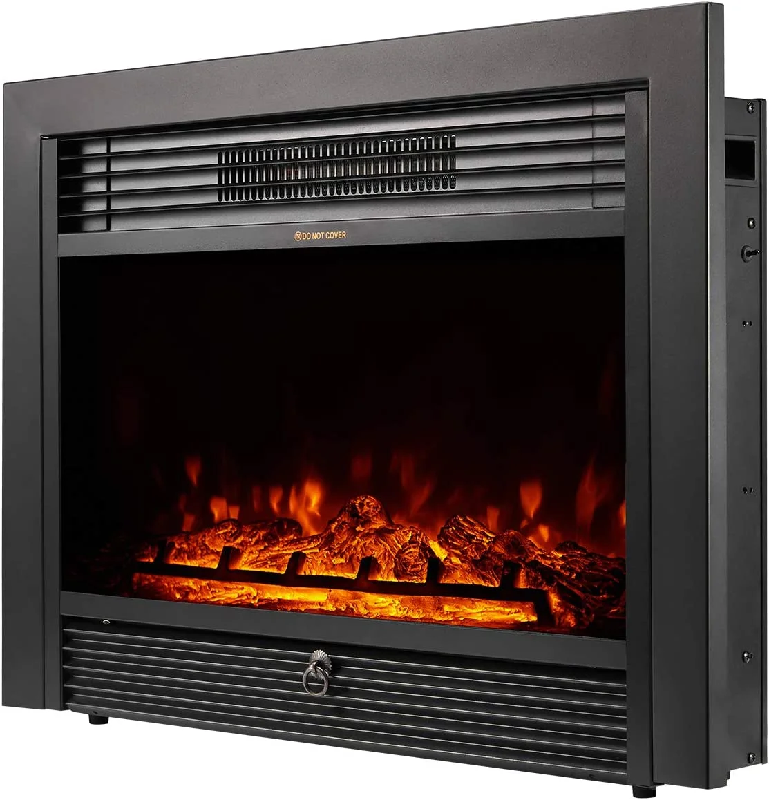 AECOJOY 28.5' Electric Fireplace Embedded Insert Realistic Log with Remote Control 1500W