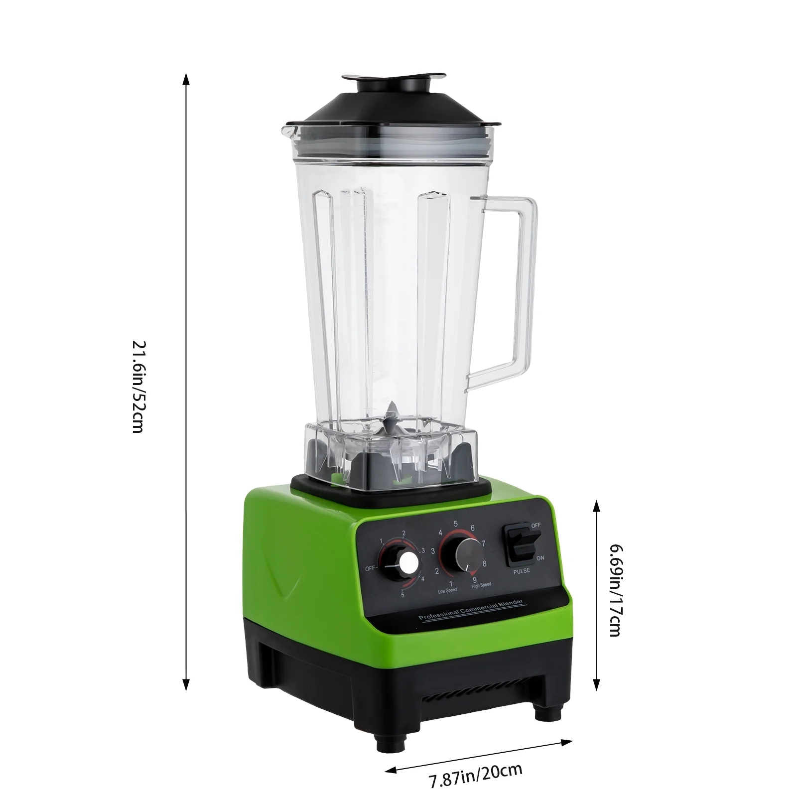 Aiqidi Commercial Blender, 67.64oz Countertop Professional Blender Food Processor Multifunctional Smoothie Processing Mixer 2200W