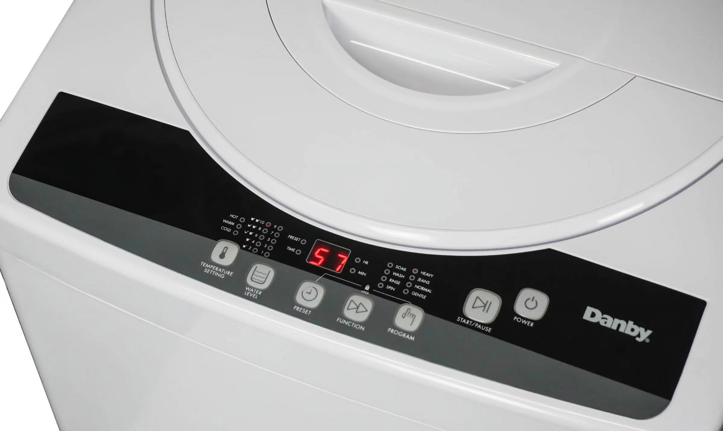 Danby DWM055A1WDB-6 1.6 Cu. ft. Compact Top Load Washing Machine in White