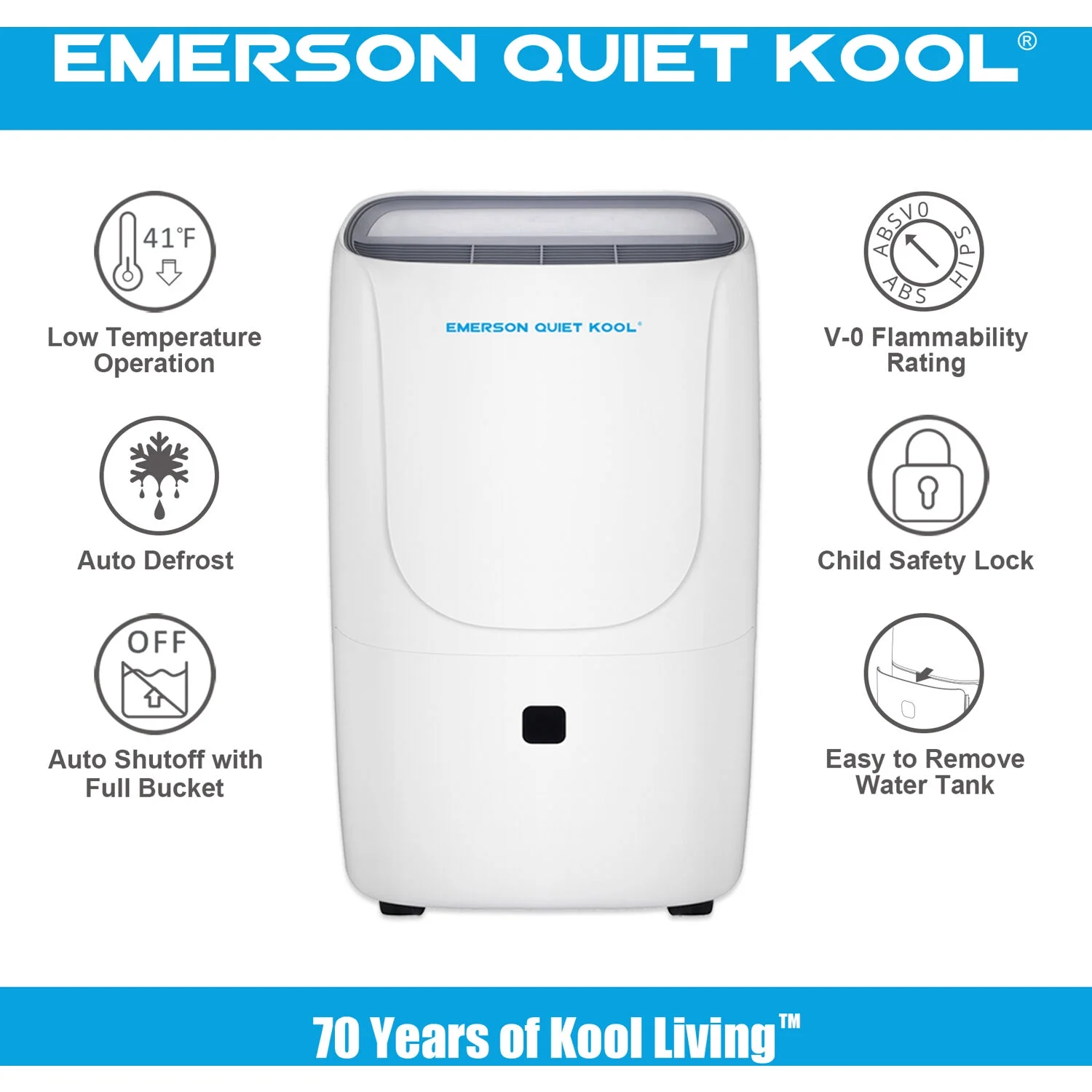 Emerson Quiet Kool 50-Pint Dehumidifier up to 4500 Sq ft