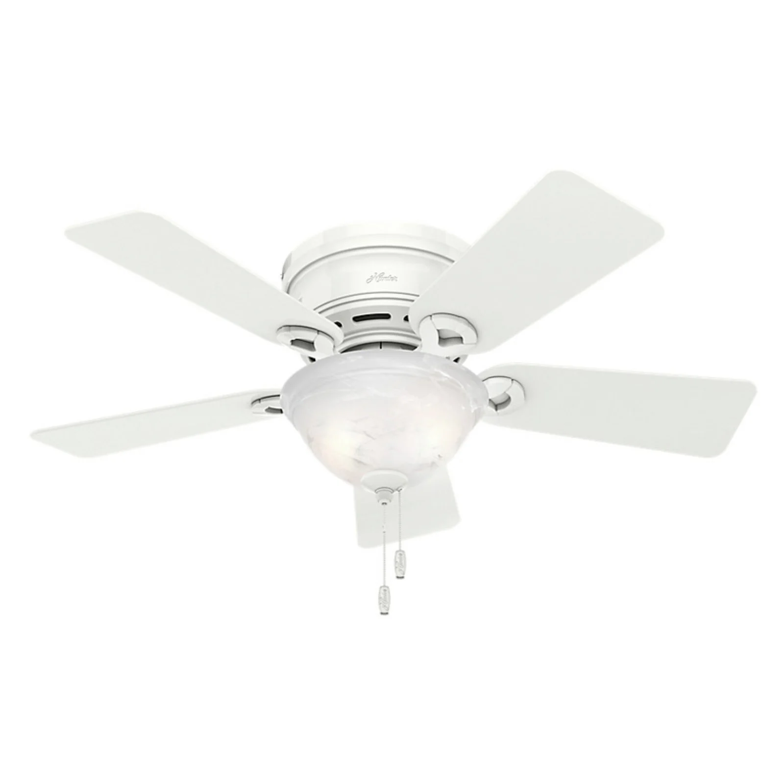 Hunter Fan Company Conroy 42 Inch Low Profile Ceiling Fan with Light, Snow White