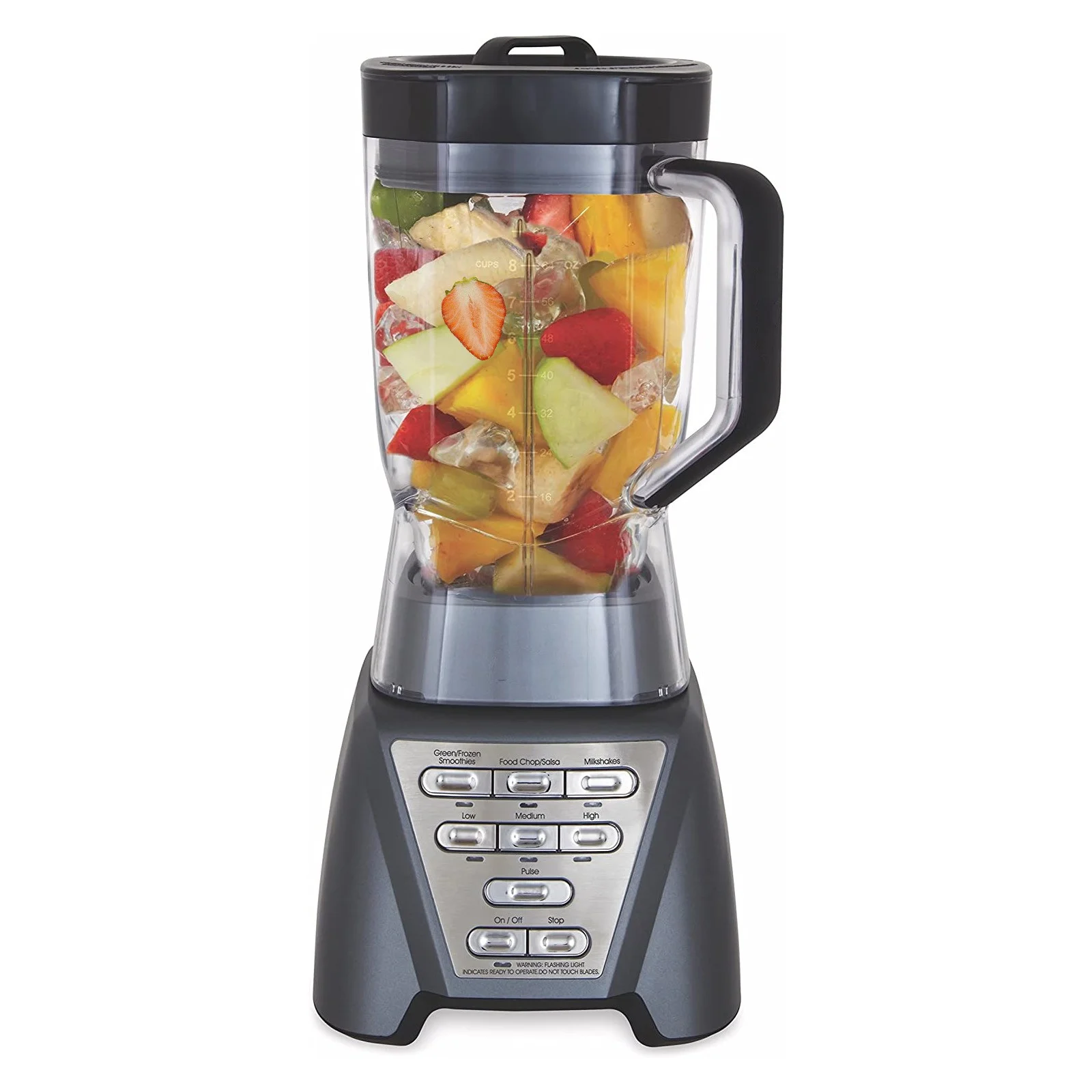 Countertop Blender for Shakes & Smoothies - with Professional Jar & Food Processor attachment (Grey)