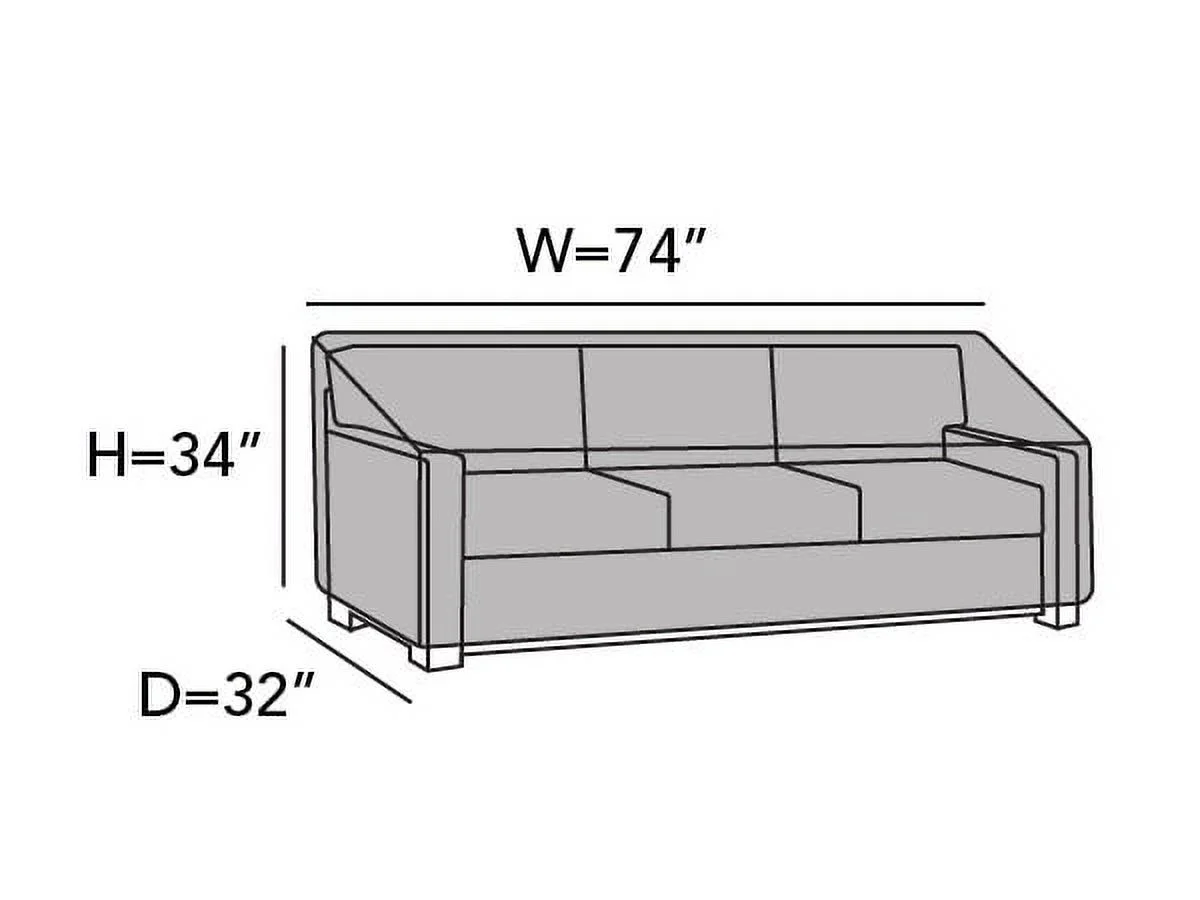 Covermates Outdoor Patio Sofa Cover - Premium Polyester, Weather Resistant, Drawcord Hem, Seating and Chair Covers, 74W x 32D x 34H, Clay