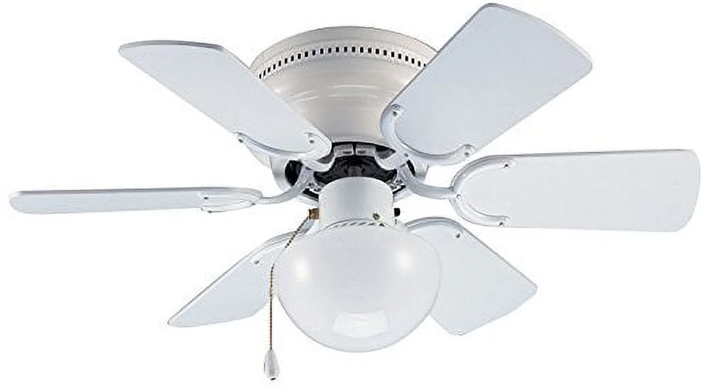 Hardware House Arcadia 30' Flush Mount Ceiling Fan 23-8274 with Gloss White Finish