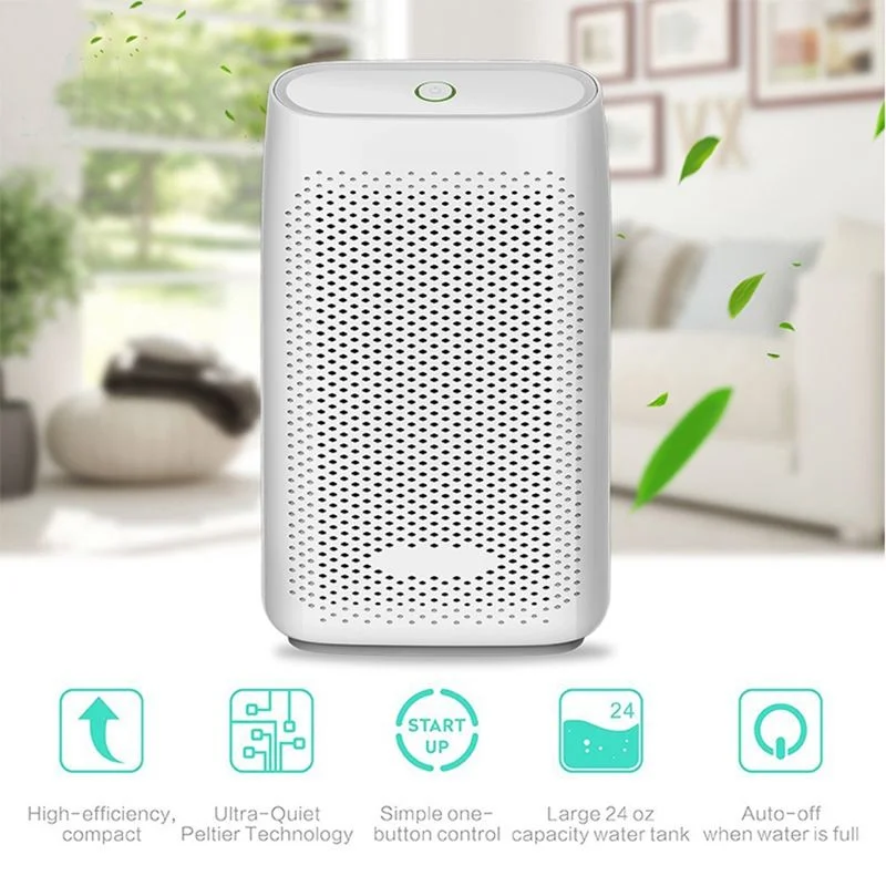 700ml Dehumidifier, Compact, Portable & Quiet - Against Damp and Mold in Home, Bedroom, Bathroom