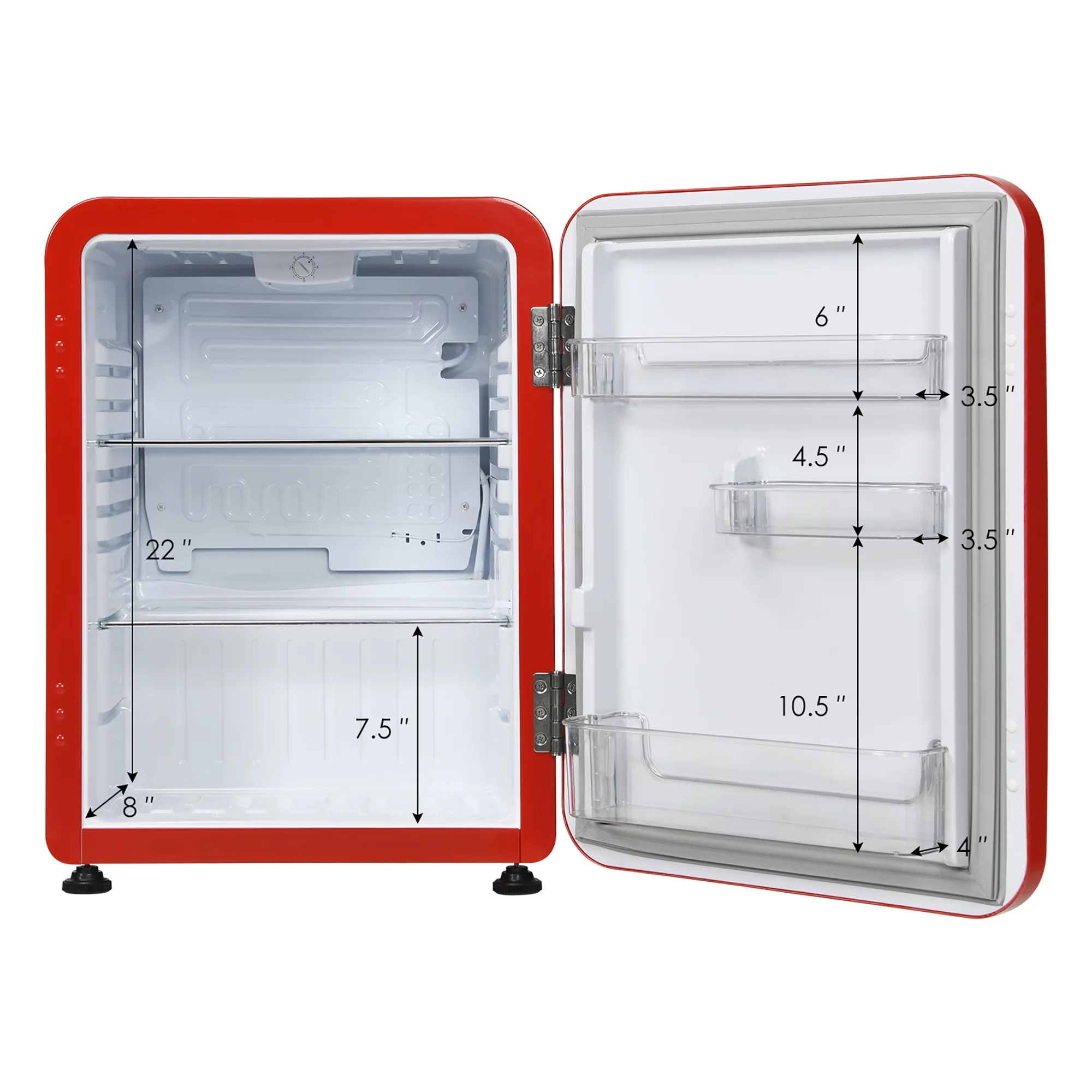 Costway 2.4 Cu.Ft. Compact Refrigerator Auto Defrost Mini Fridge Reversible Door