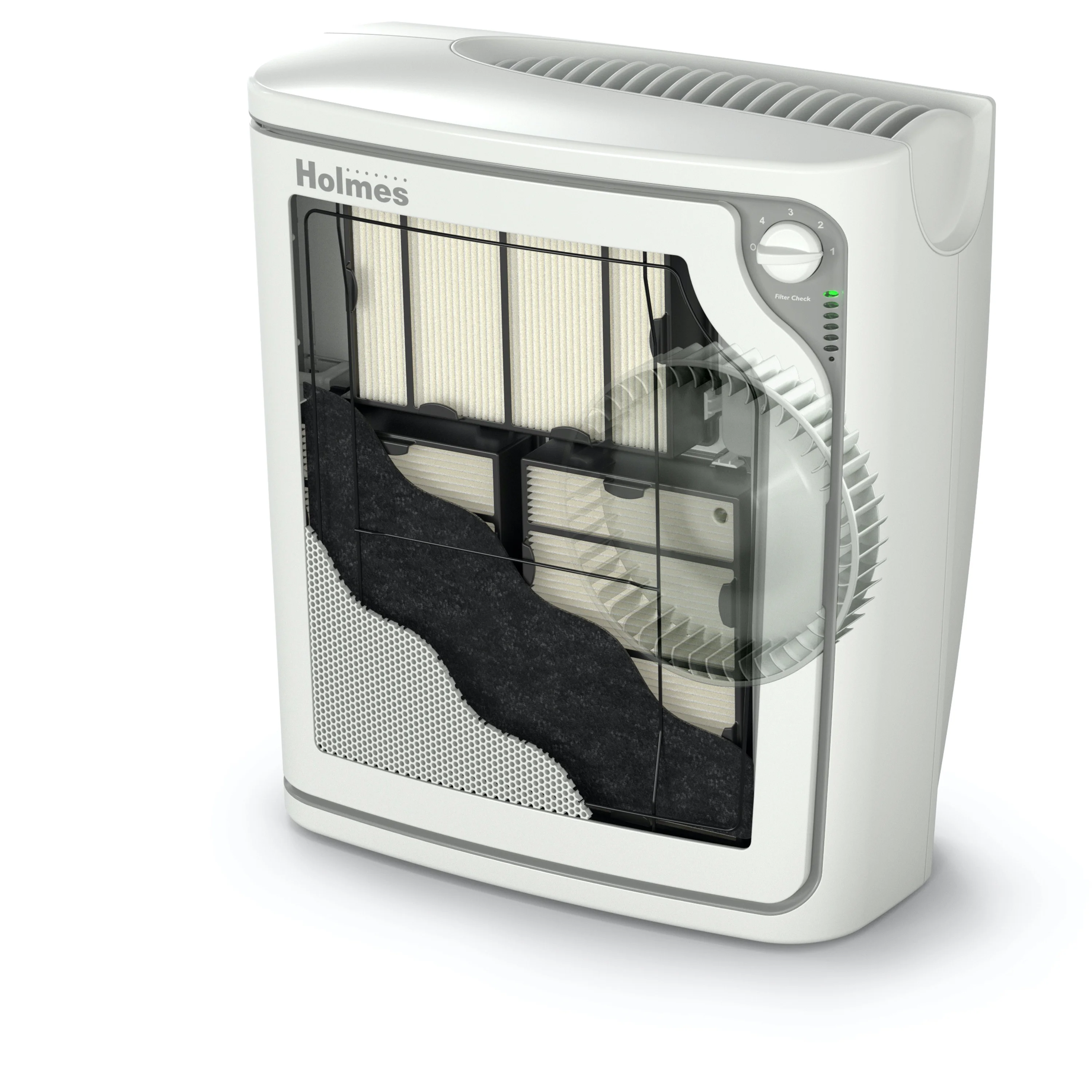 Holmes True HEPA Console Air Purifier, Filter Life Bar and Quiet Operation, Large Room Air Purifier