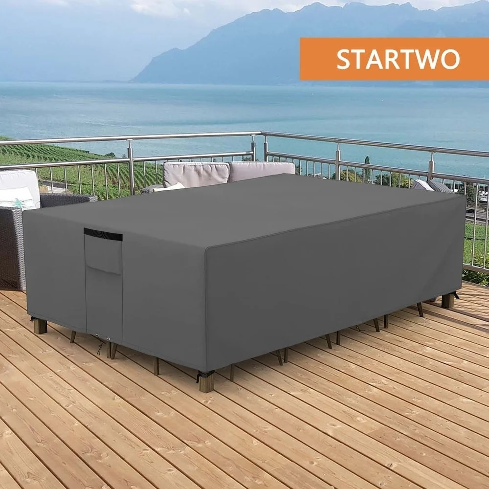 Heavy Duty Patio Furniture Cover Waterproof & Wind-Resistant 110'x84'x28'