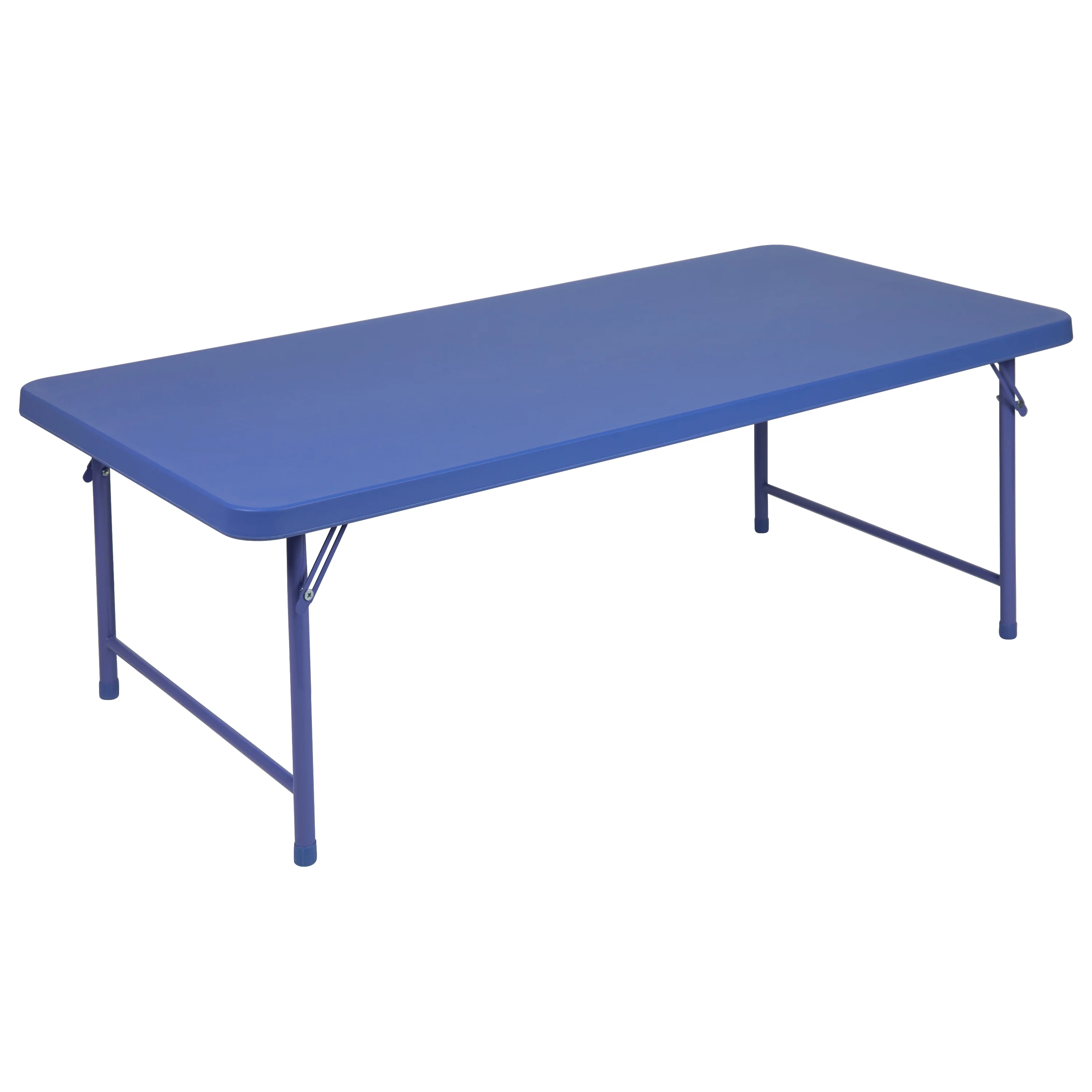 Flash Furniture 4.93-Foot Kid's Blue Plastic Folding Table