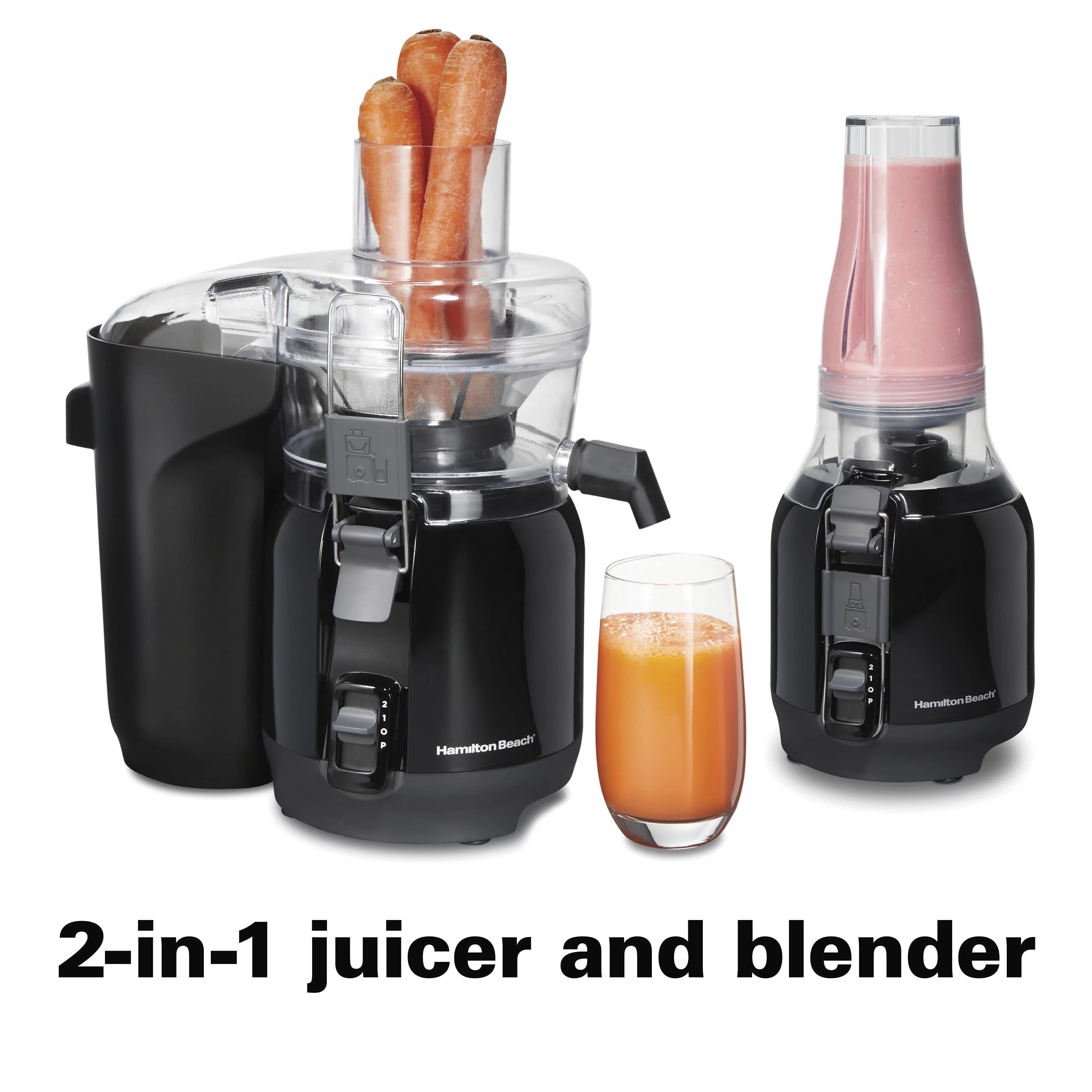 Hamilton Beach Big Mouth? Juice & Blend 2-in-1 Juicer and Blender, 67970
