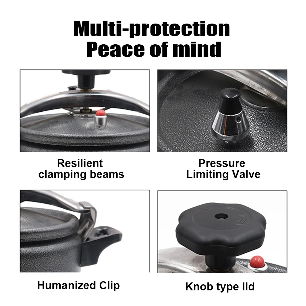 Apexeon Pressure Cooker, Camp Pot 3L/5L Pot Use Stew Pot Kitchen Cooker Kitchen Pressure Cooker Kitchen Stew Nebublu Dazzduo