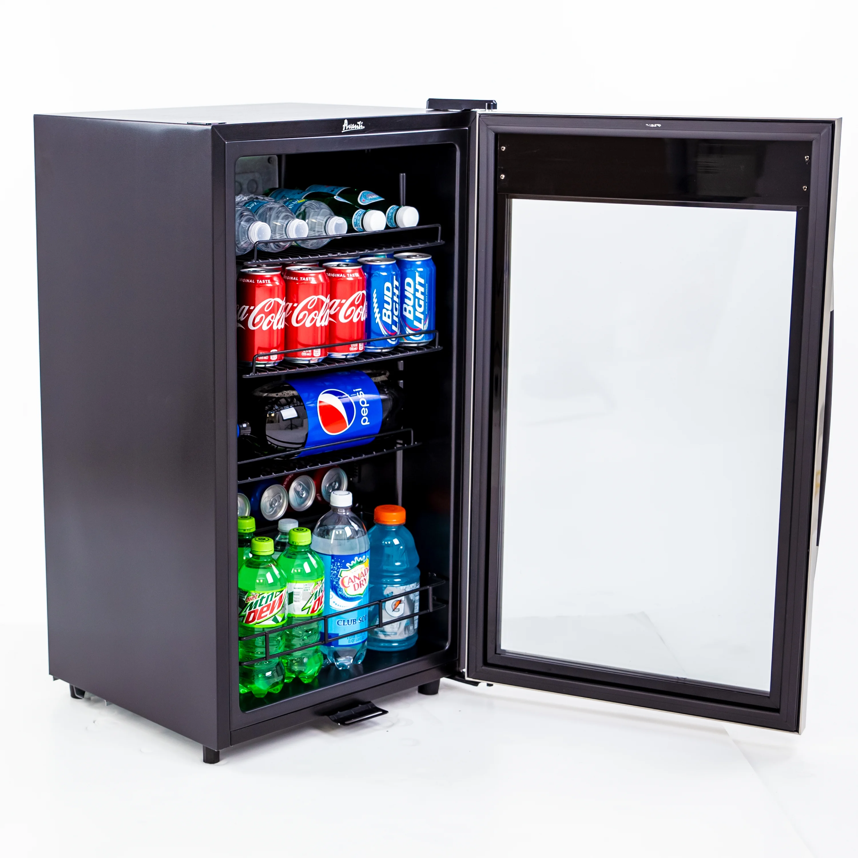 Avanti 3 Cubic Foot 108 Can 4 Shelf Lockable Beverage Refrigerator Cooler