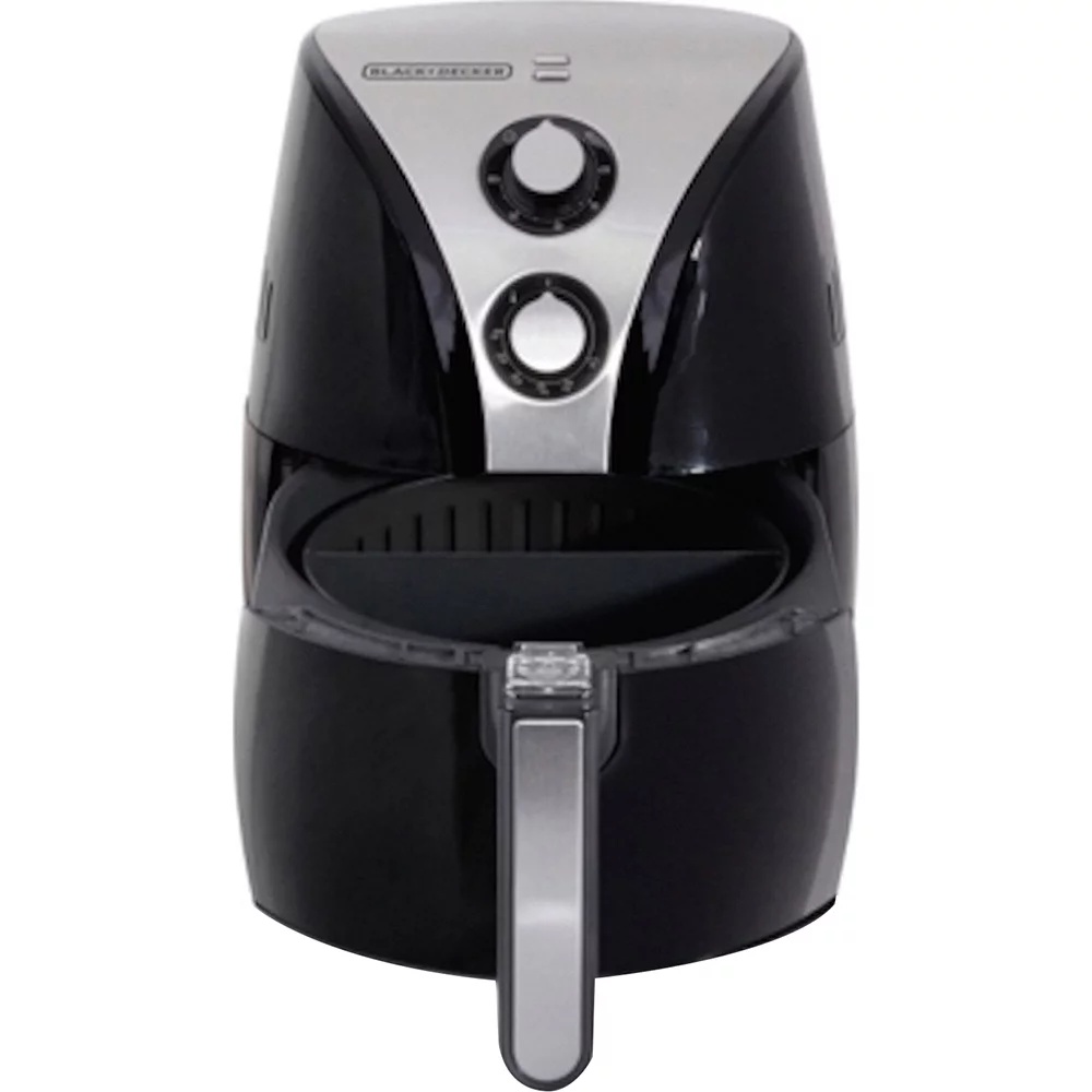BLACK+DECKER Purifry 2-Liter Air Fryer, Black/Silver, HF110SBD