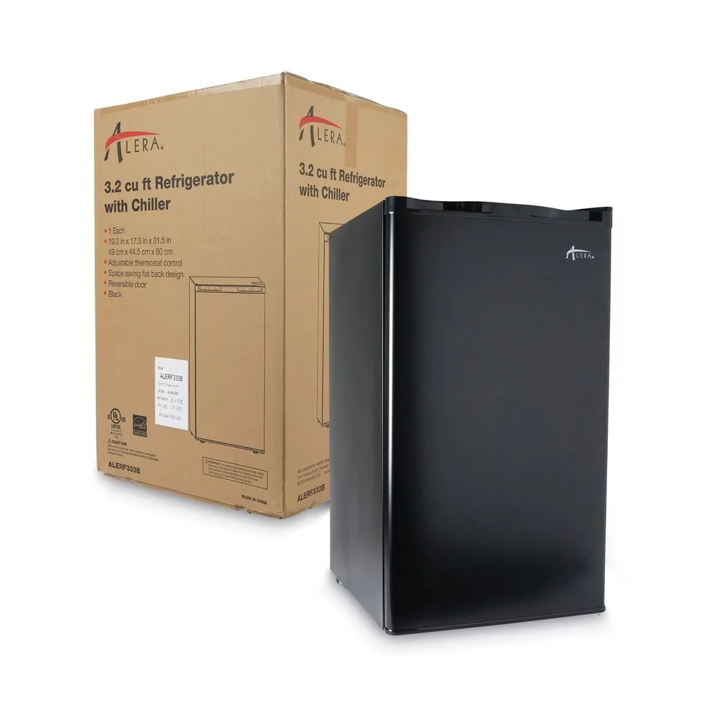 Alera BC-90U-E 3.2 Cu. Ft. Refrigerator with Chiller Compartment - Black