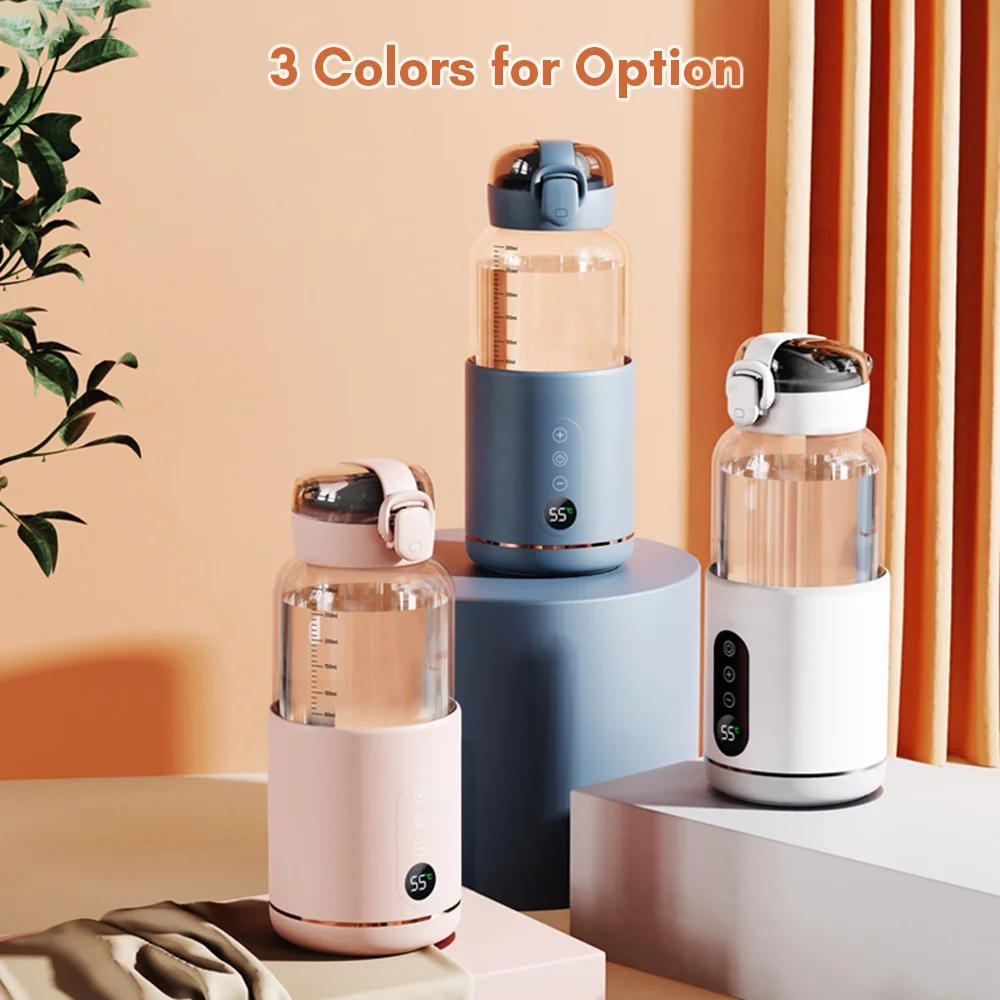 ammoon Portable Water Warmer, 300ml Capacity, Precise Temperature Control, Electric Kettle for Baby, Car Travel