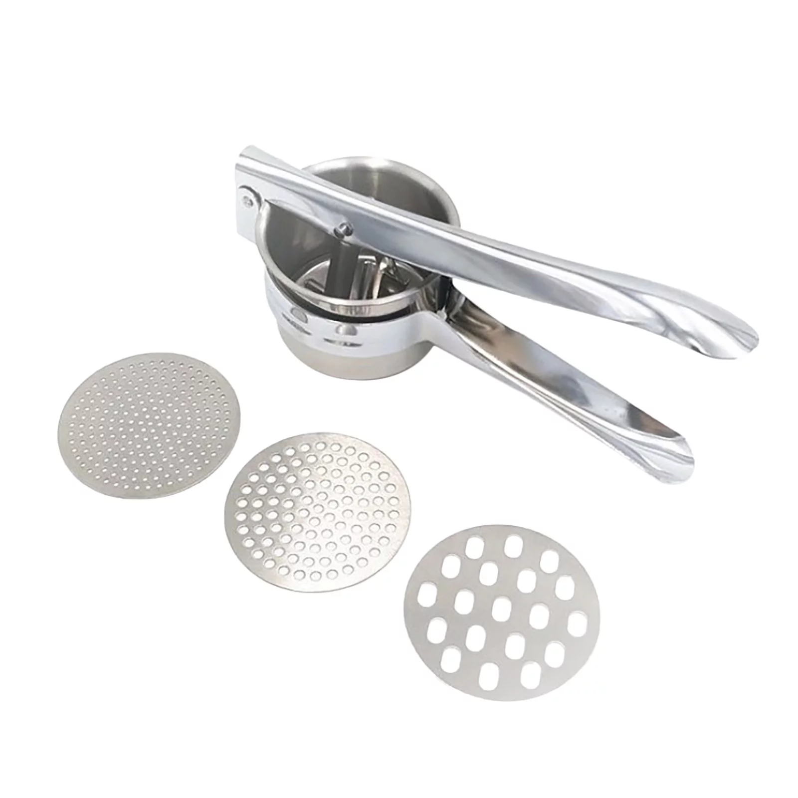 KIHOUT Flash Deals Home Kitchen Three-in-one Stainless Steel Potato Press Manual Juicer