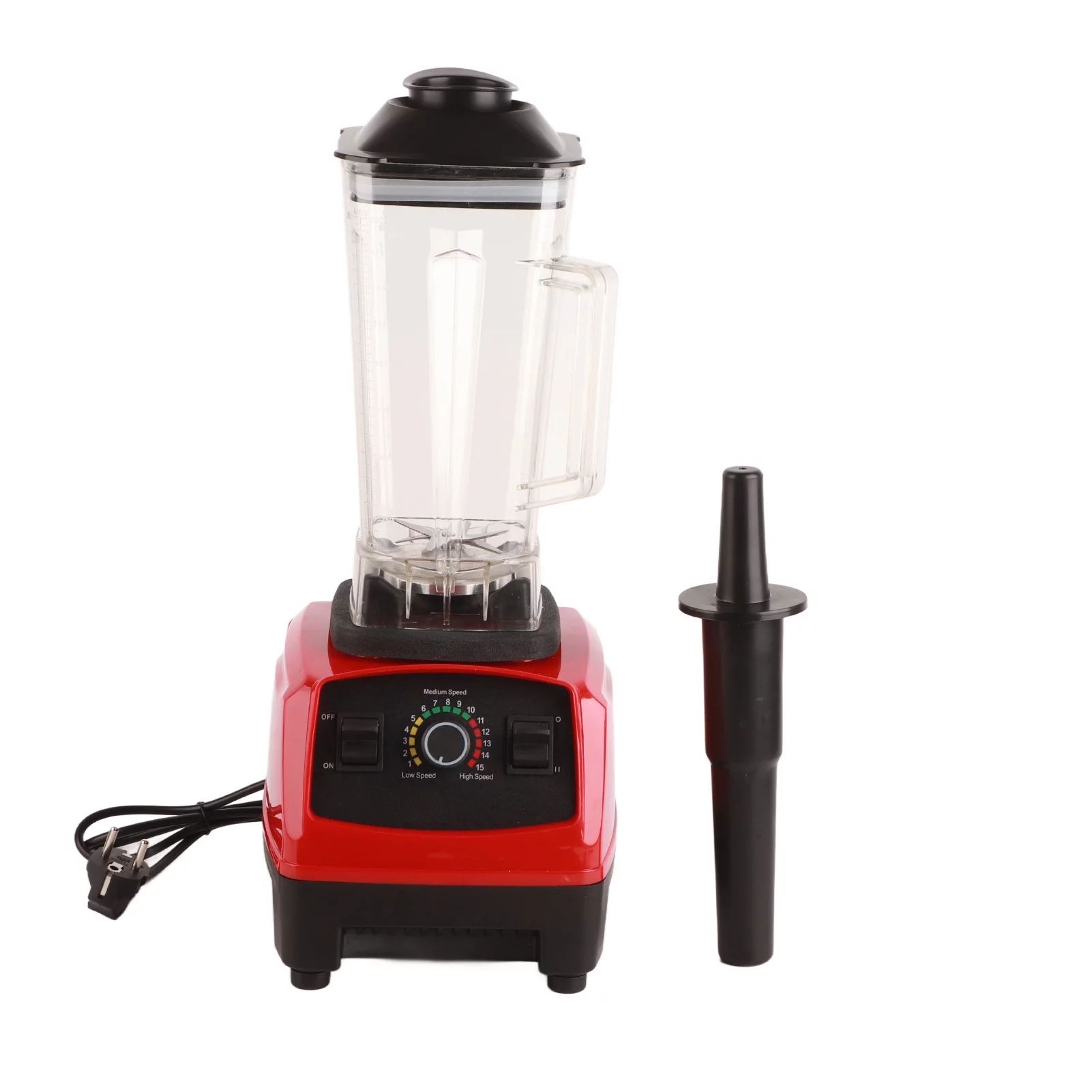 Countertop Blender Red Full Automatic Transparent Cup High Speed Incisive Blade Nutrient Extractor EU Plug 220V
