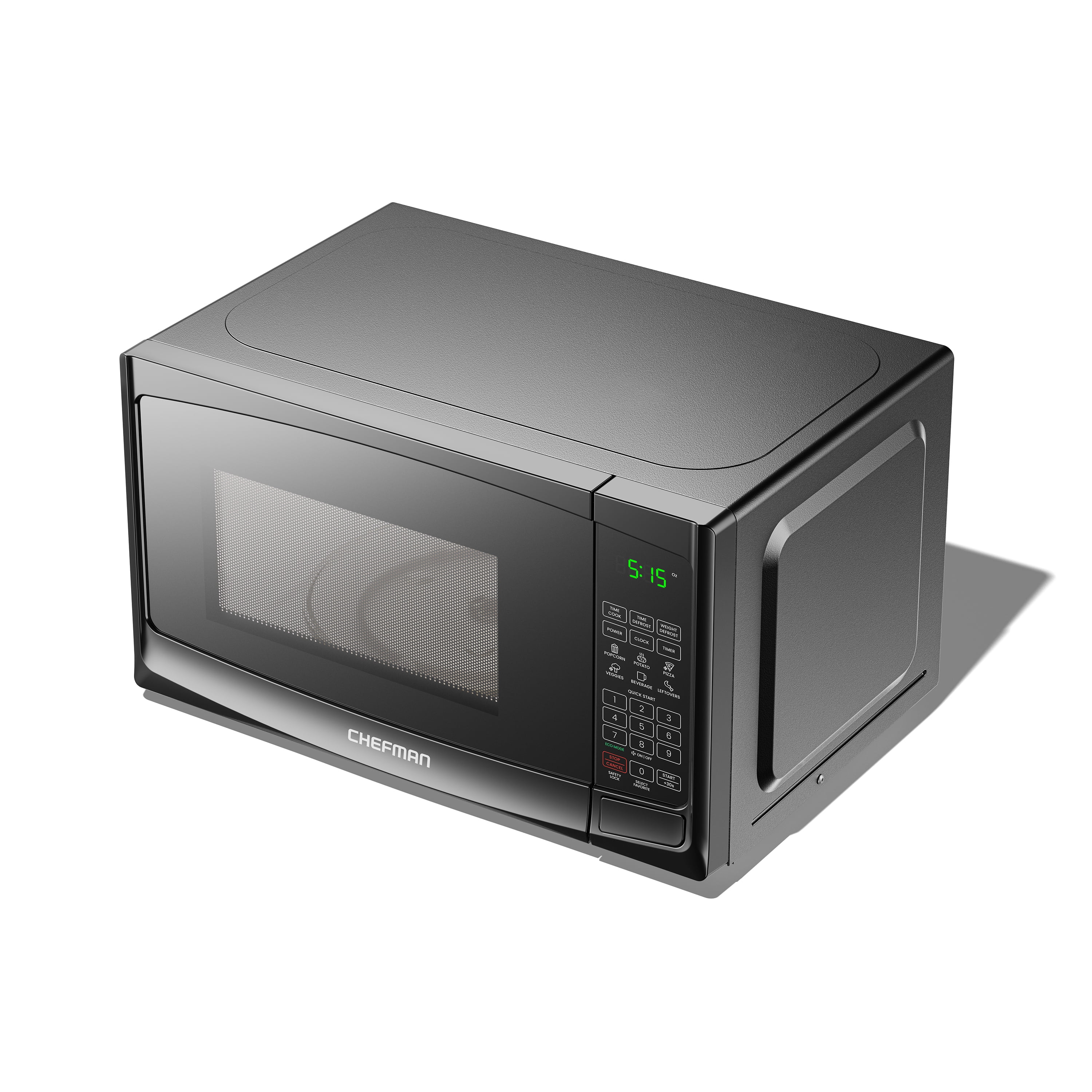 Chefman Countertop Microwave Oven 0.9 Cu. Ft. with Digital Display