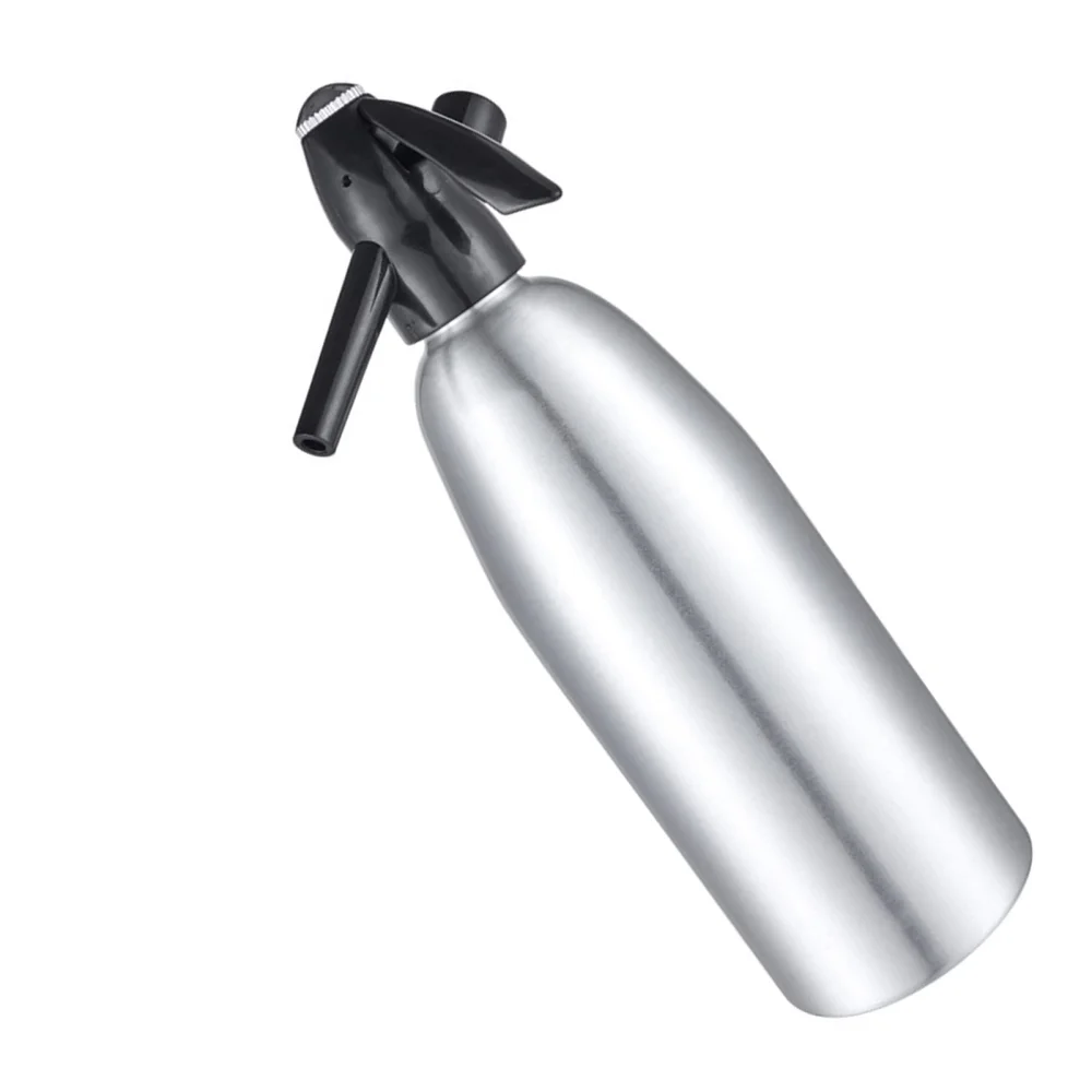 JOLIXIEYE Aluminum Soda Siphon 1 Liter Home Portable Seltzer Water Maker Soda Water Siphon Bottle for Home Bar Club Making Soda Water