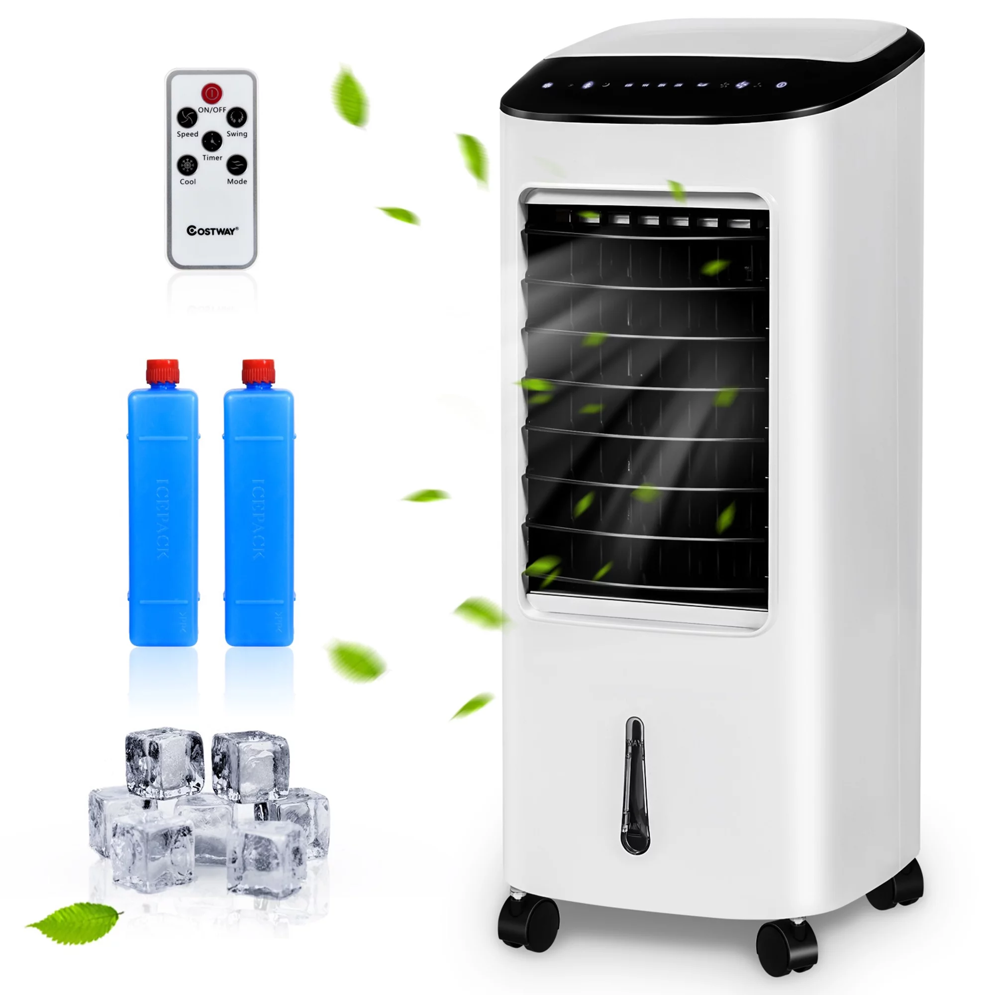 Gymax Home Office 3-in-1 Evaporative Air Cooler Fan with Remote Control 7.5 H Timer
