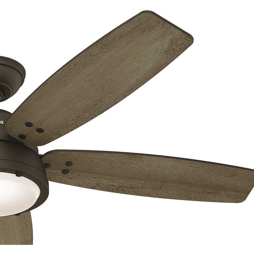 Hunter Channelside 52 in. LED Indoor/Outdoor Noble Bronze Ceiling Fan with Remote Control