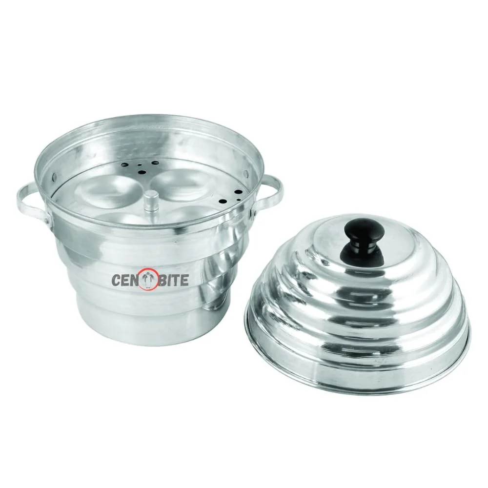 Cenobite (16 Idlis) idli maker Aluminium - (1 Pot, 1 Lid, 4 Idli Plates, 2 Dhokla Plates) - Idli Cooker,Momos maker is made of high quality aluminum.