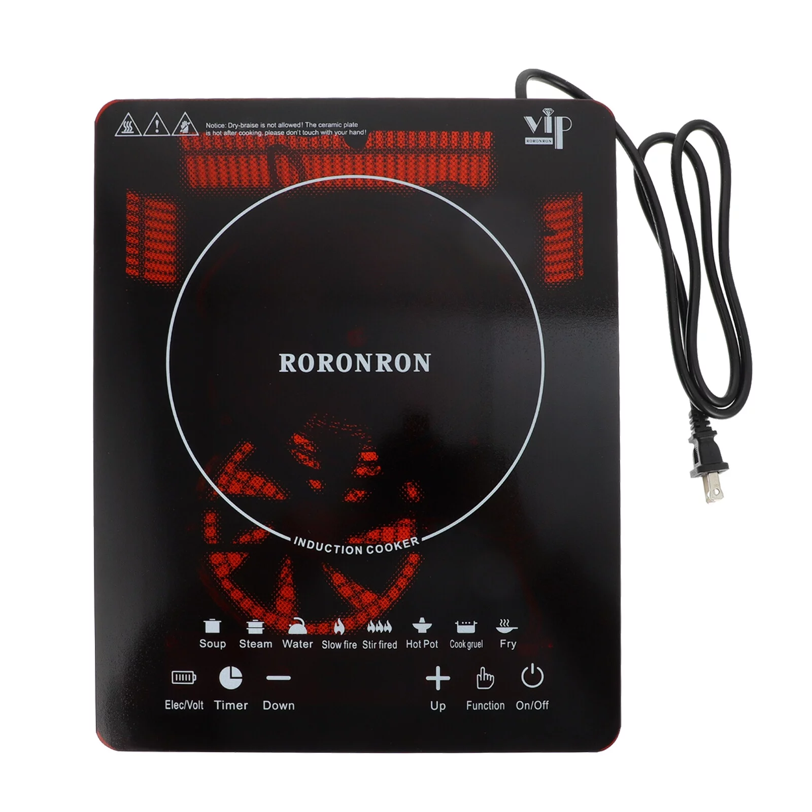 Atriss Intelligent Induction Cooker Electric Stove Electrothermal Furnace (Us Plug)