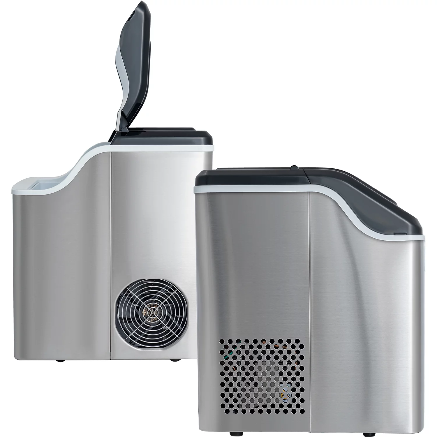 Deco Chef 44LB Countertop Ice Maker, 2.6LB Auto-Renew Basket 1.8LB per Hour, Stainless Steel