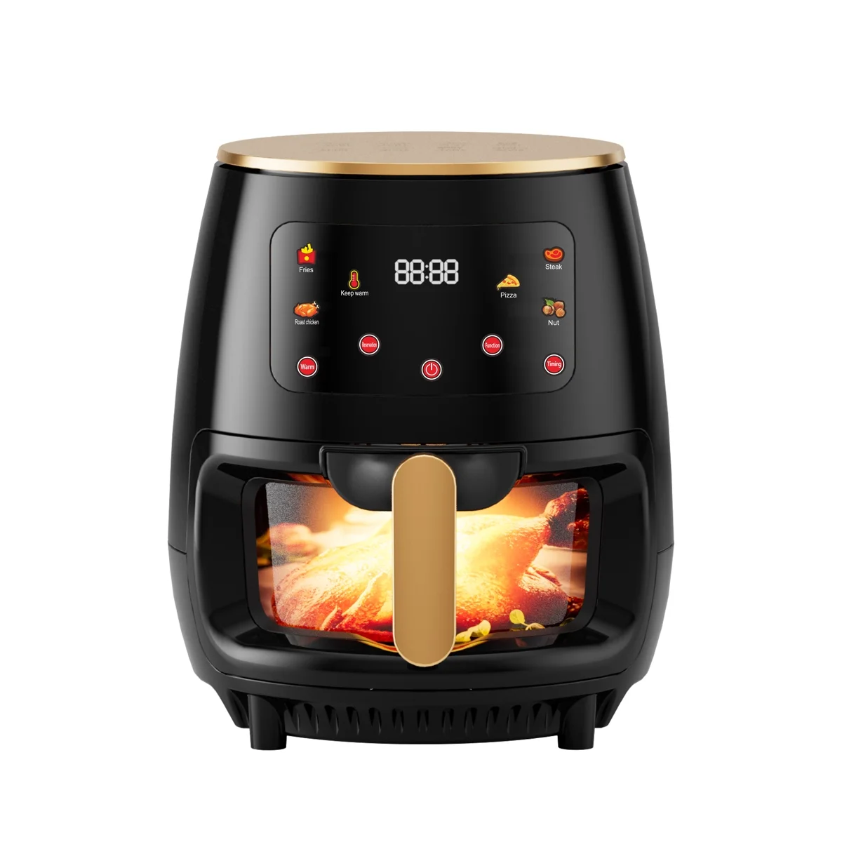 Biuble Air Fryer 6.5QT, 6-in-1 Airfryer Oven with Visible Cooking Window Smart Touch
