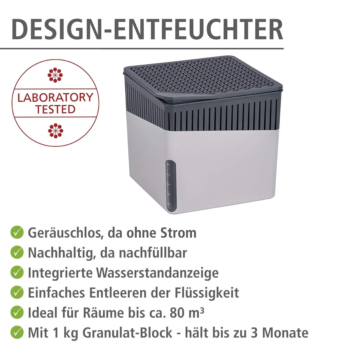 Dehumidifier Cube 1000 g grey USA