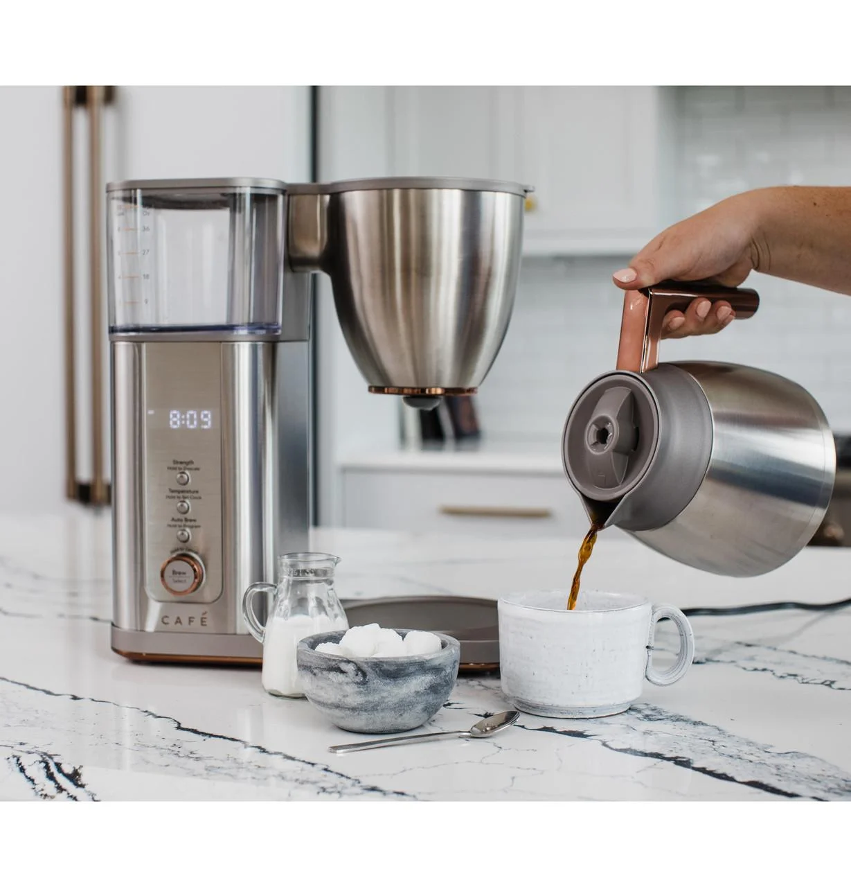 Caf - Drip 10-Cup Coffee Maker with WiFi - Brushed Stainless