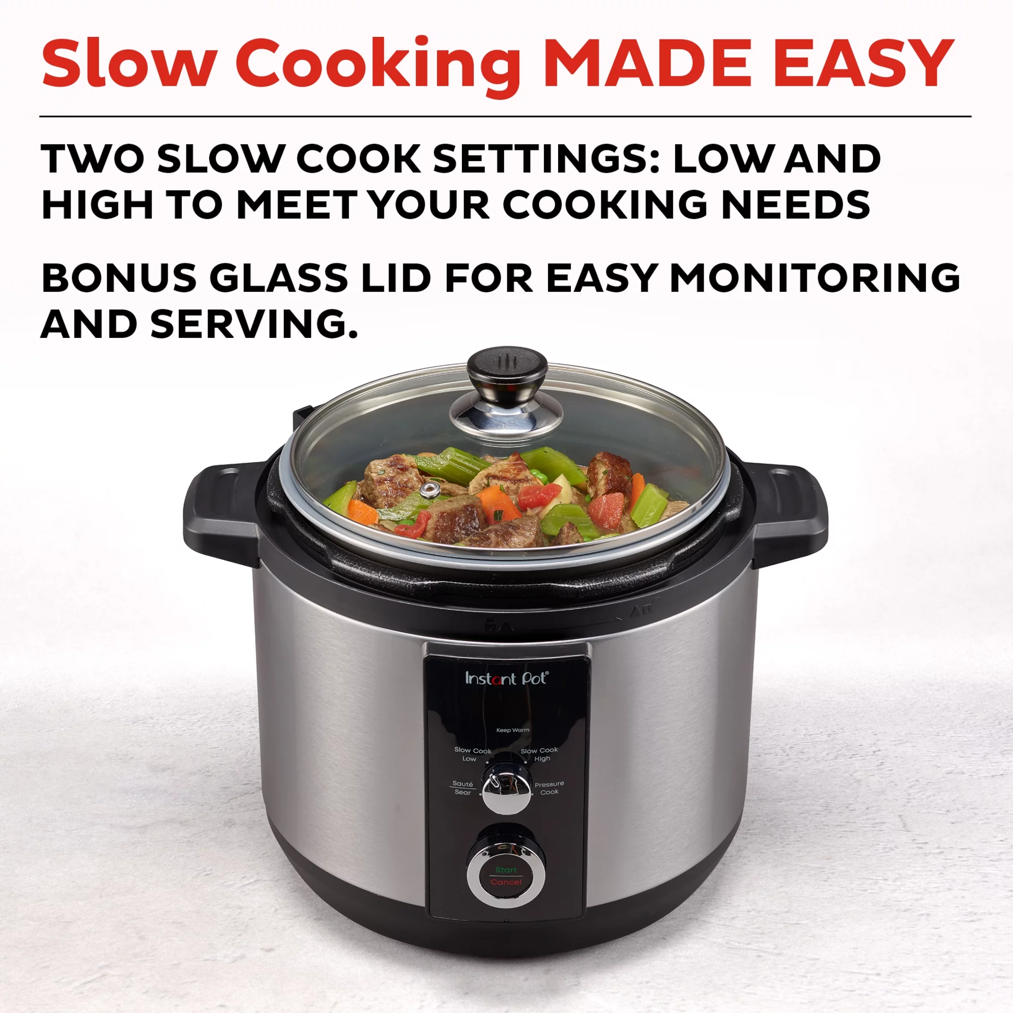 Instant Pot 6QT Easy 3-in-1 Slow Cooker, Pressure Cooker, and Saut�� Pot