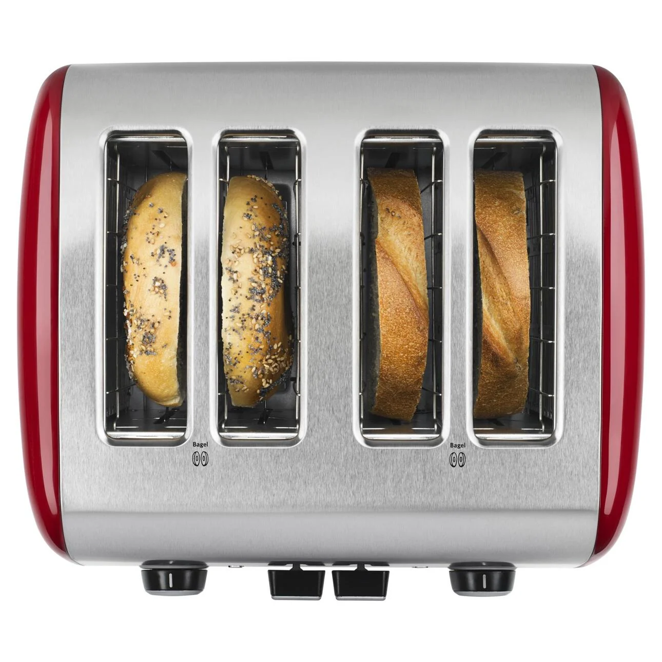 KitchenAid 4-Slice Toaster with Manual High-Lift Lever, Empire Red, KMT4115
