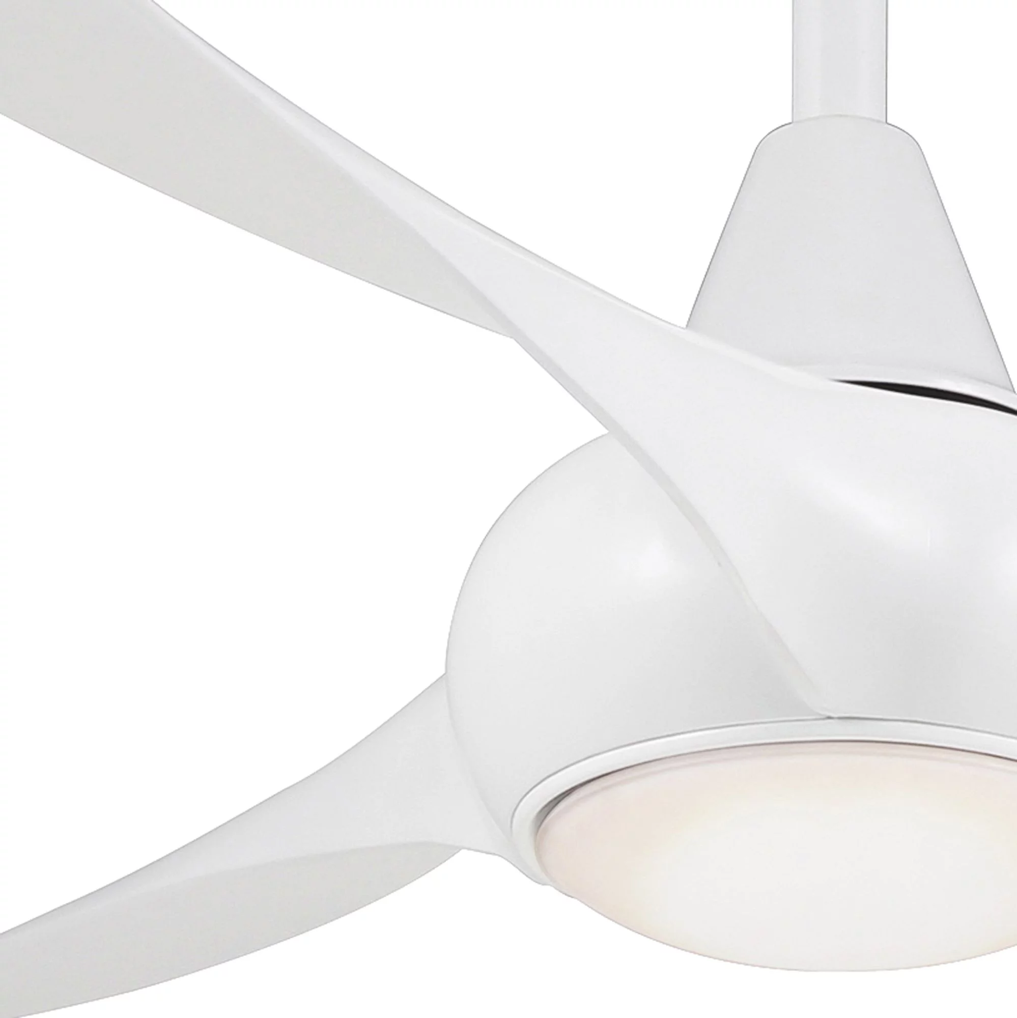 52' Minka Aire Light Wave Modern White Ceiling Fan with Remote Control