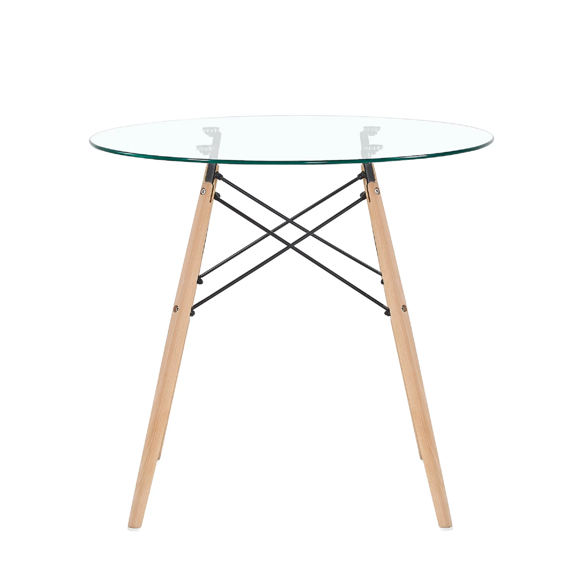 31.5' Round Dining Table for 2 to 4 People, Glass