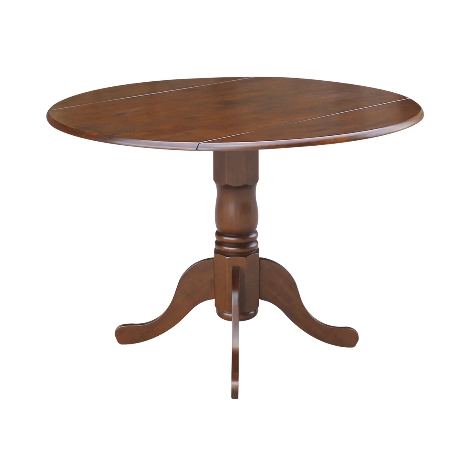 42' Round Dual Drop Leaf Pedestal Table